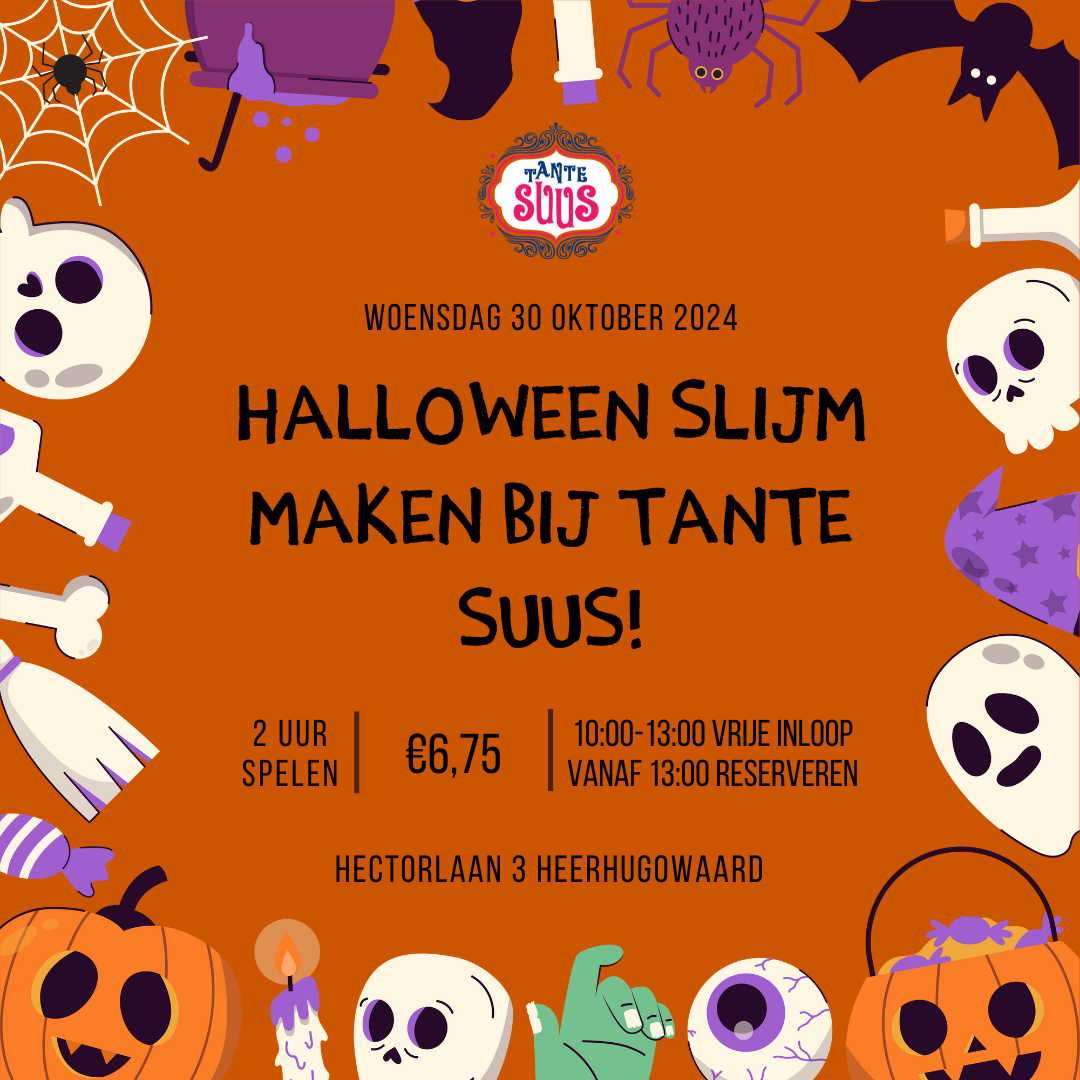 Halloween pompoen slijm maken bij Tante Suus!